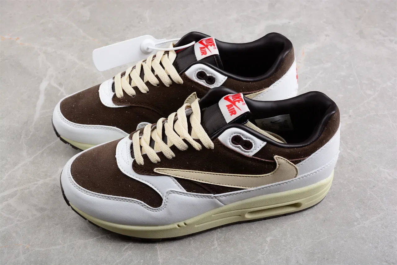 Nike Air Max 1 Brown White Beige Lifestyle Sneakers 10