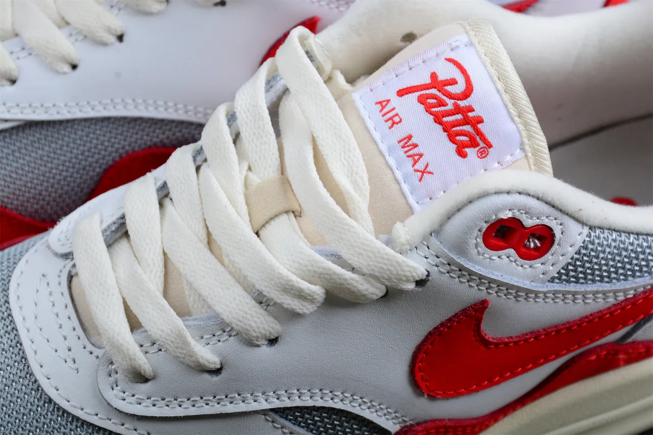 Nike Air Max 1 Red White Gray Lifestyle Sneakers 4