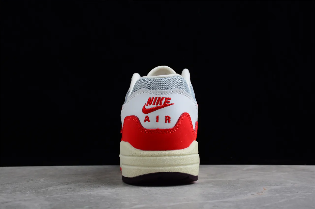 Nike Air Max 1 Red White Gray Lifestyle Sneakers 7