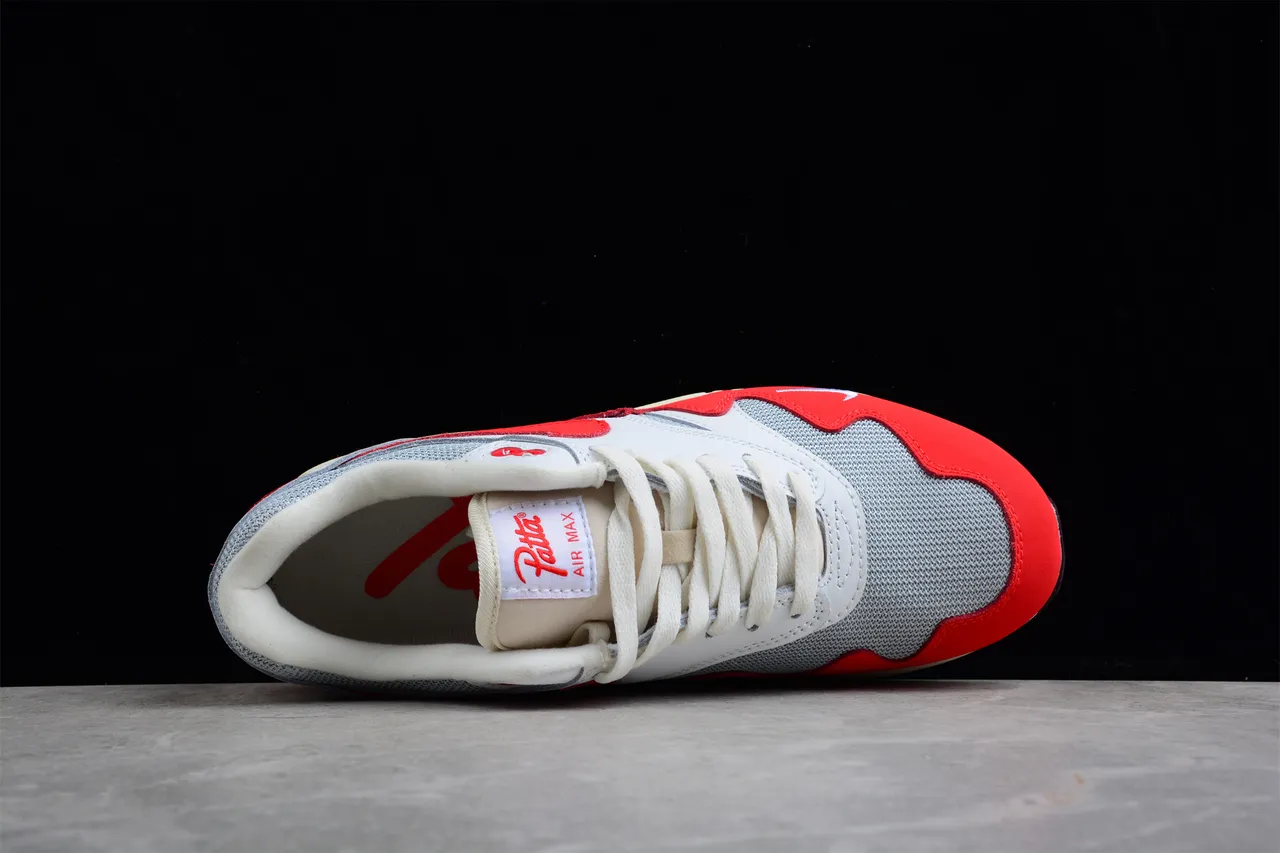 Nike Air Max 1 Red White Gray Lifestyle Sneakers 9