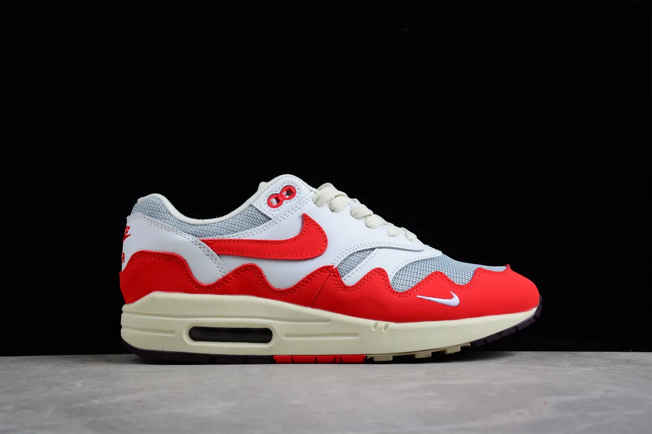 Nike Air Max 1 Red White Gray Lifestyle Sneakers 11