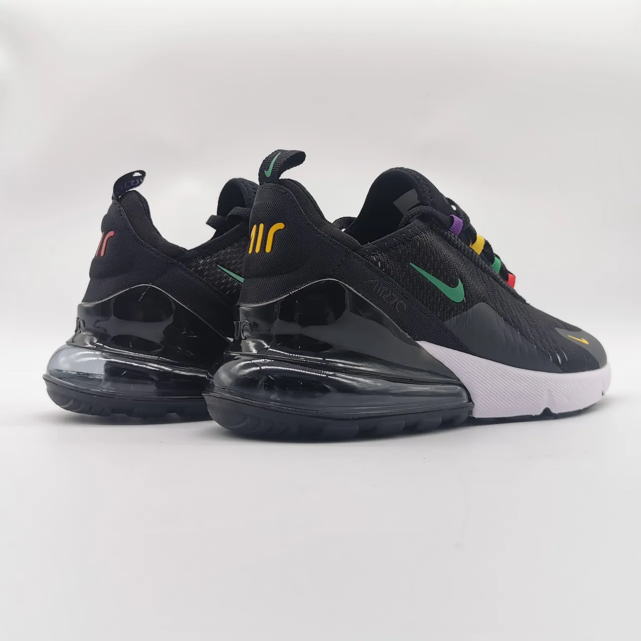 Nike Air Max 270 Black Multicolor Lace Aglets Lifestyle Sneakers 3