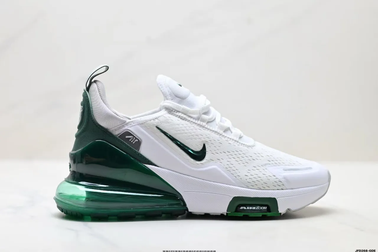 Nike Air Max 270 React White and Green Lifestyle Sneakers 2