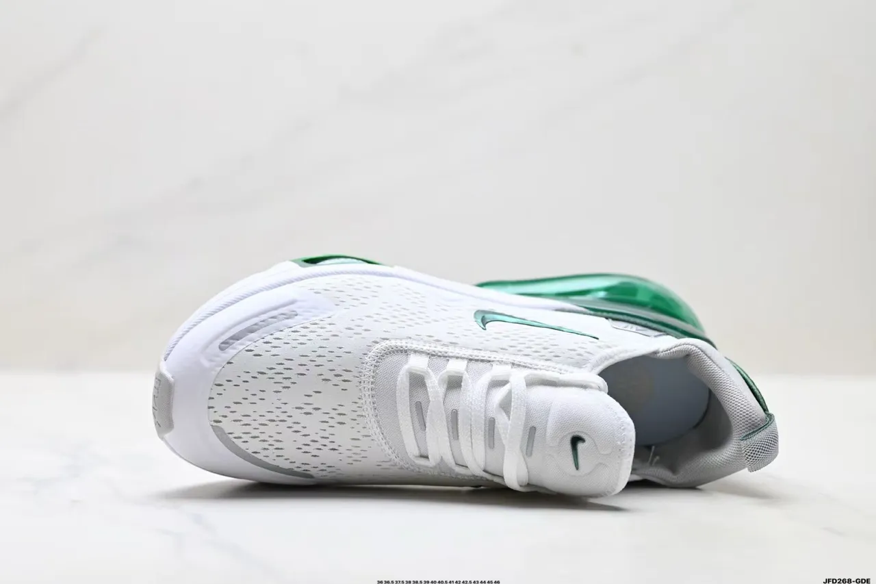 Nike Air Max 270 React White and Green Lifestyle Sneakers 3