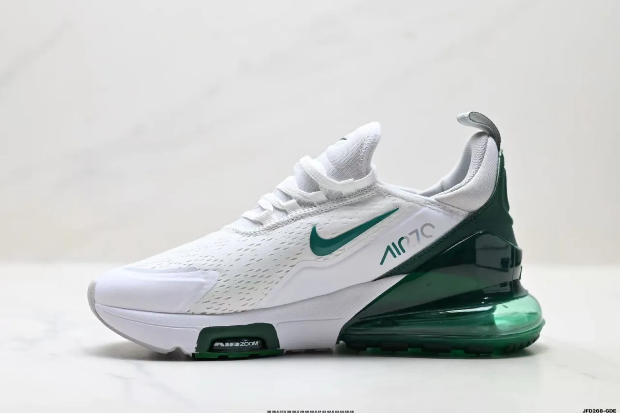 Nike Air Max 270 React White and Green Lifestyle Sneakers 4