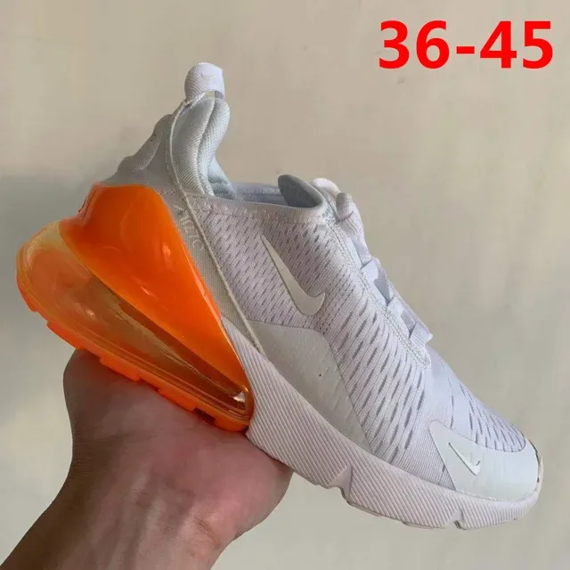 Nike Air Max 270 White and Orange Translucent Air Lifestyle Sneakers 2