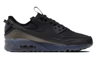 Nike Air Max 90 Black Blue Low-Top Mesh And Synthetic Upper Lifestyle Sneakers 5