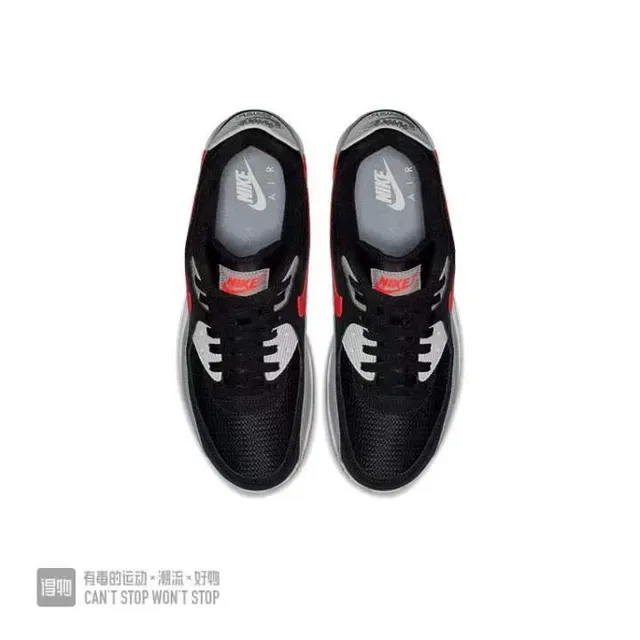 Nike Air Max 90 Black Silver Red Lifestyle Sneakers 4