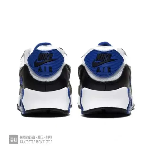 Nike Air Max 90 White Gray Black Royal Blue Lifestyle Sneakers 3