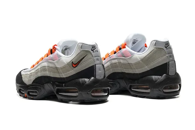 Nike Air Max 95 Black Gray Orange Lifestyle Sneakers 3