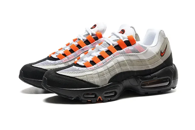 Nike Air Max 95 Black Gray Orange Lifestyle Sneakers 5