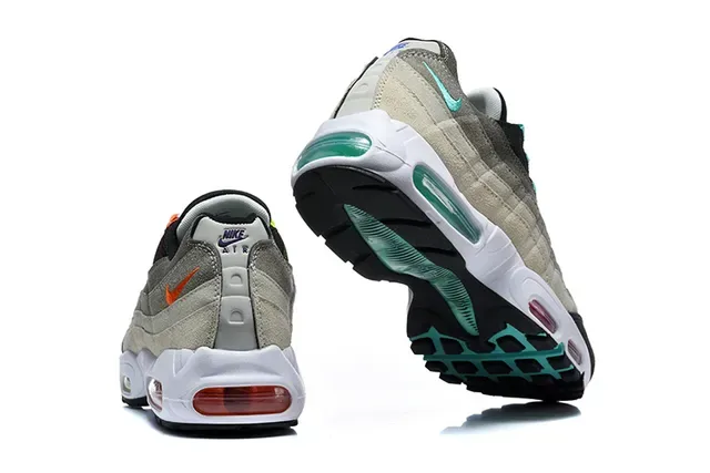 Nike Air Max 95 White Gray Mint Green Lifestyle Sneakers 14