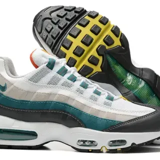 Nike Air Max 95 White Teal Black Yellow Lifestyle Sneakers