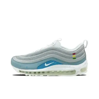 Nike Air Max 97 Tênis Lifestyle Cinza Claro Azul Com Manchas