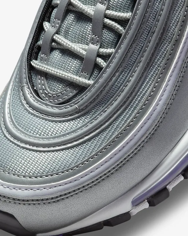 Nike Air Max 97 Metallic Silver Purple Lifestyle Sneakers 7