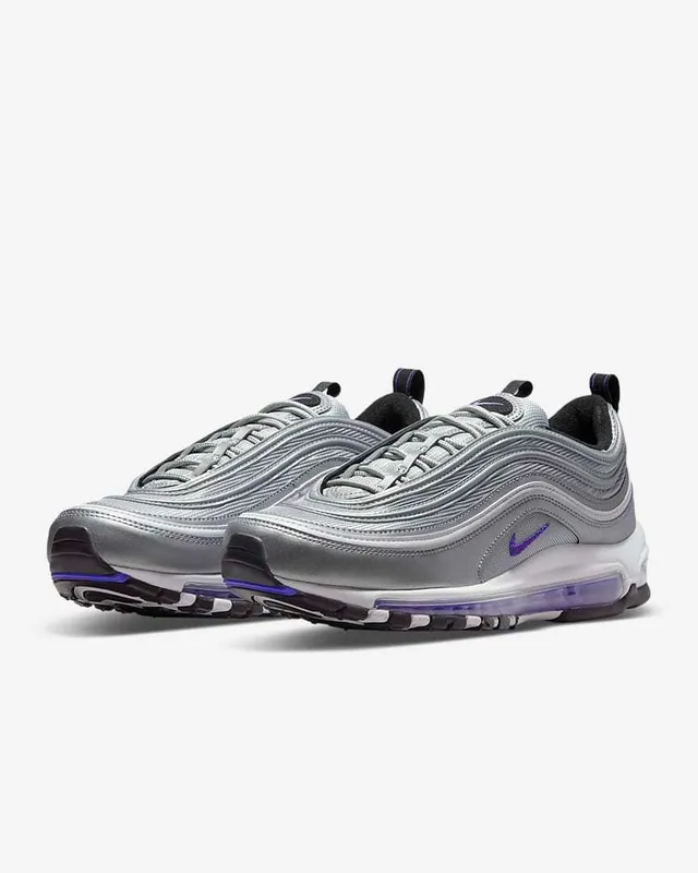 Nike Air Max 97 Metallic Silver Purple Lifestyle Sneakers 9