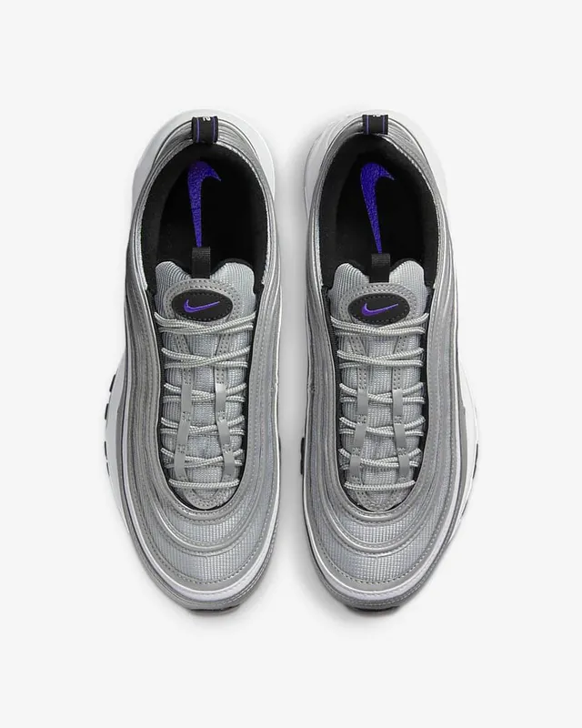 Nike Air Max 97 Metallic Silver Purple Lifestyle Sneakers 10
