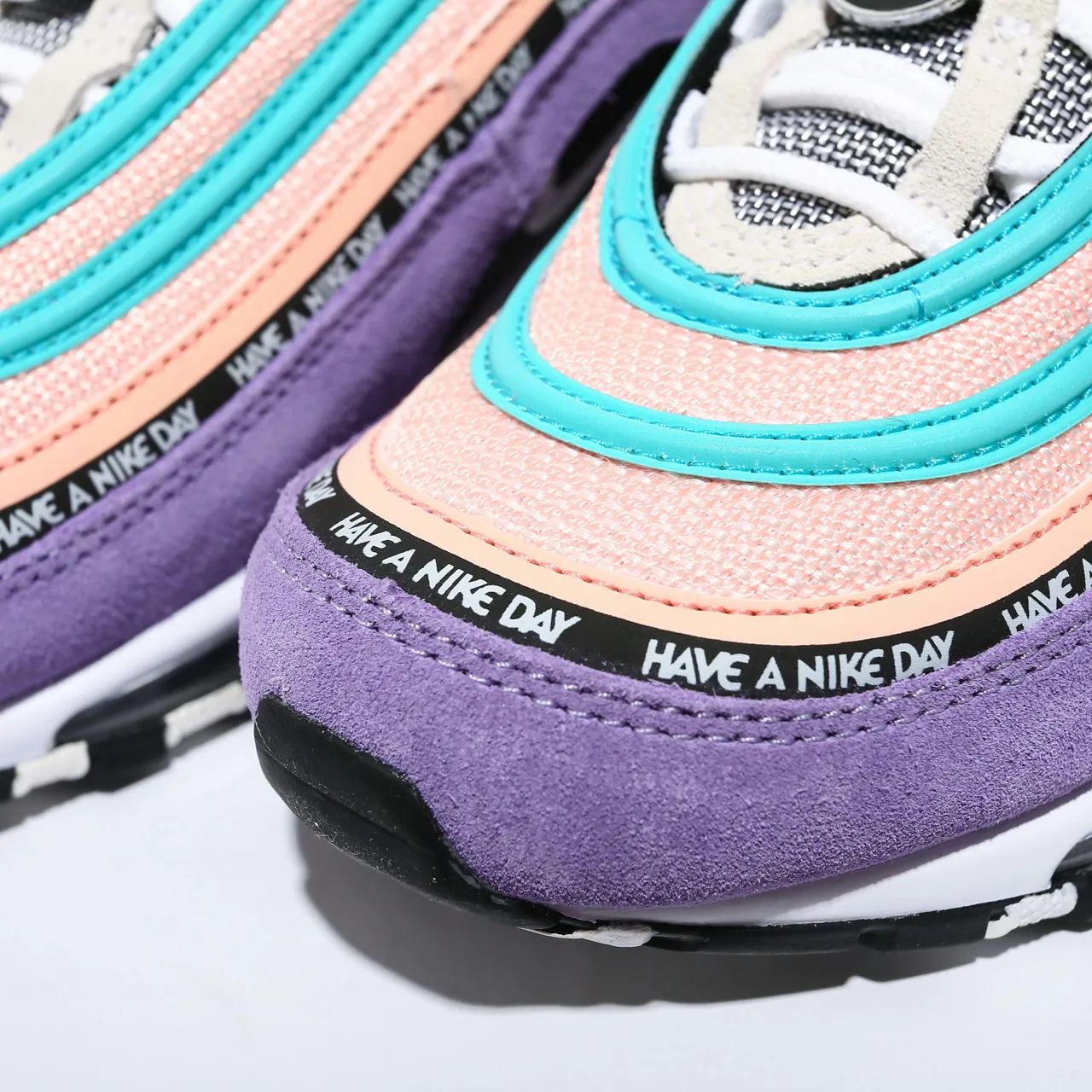 Nike Air Max 97 SE Purple Teal Peach Lifestyle Sneakers 9