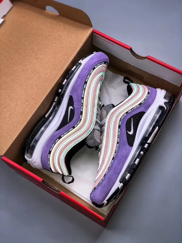 Nike Air Max 97 SE Purple Teal Peach Lifestyle Sneakers 14