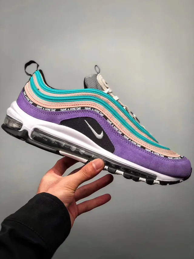 Nike Air Max 97 SE Purple Teal Peach Lifestyle Sneakers 16
