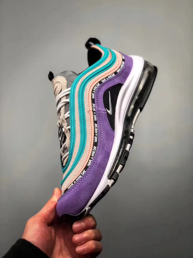 Nike Air Max 97 SE Purple Teal Peach Lifestyle Sneakers 17