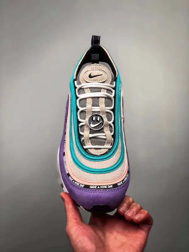 Nike Air Max 97 SE Purple Teal Peach Lifestyle Sneakers 18