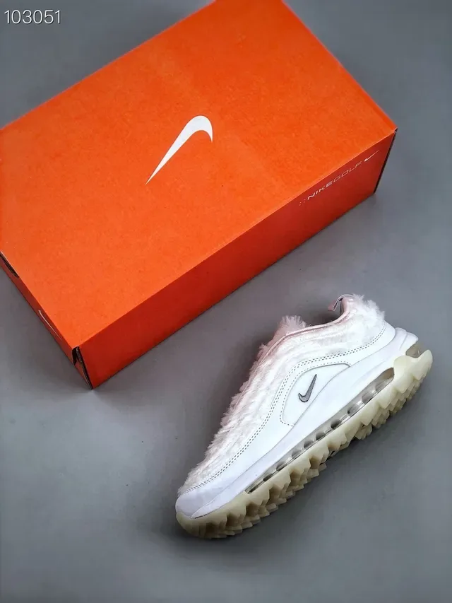 Nike Air Max 97 Shearling-Trimmed White Lifestyle Sneakers 7