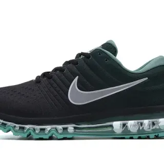 Nike Air Max Noir Vert Tissu Mesh Ingénierie Supérieure Unité Visible Longueur Complète Chaussures de Course