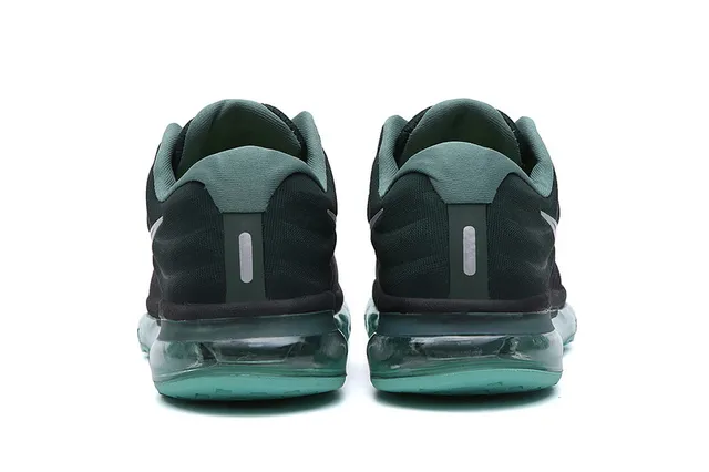 Nike Air Max Black Green Engineered Mesh Upper Full-Length Visible Unit Running Shoes 3