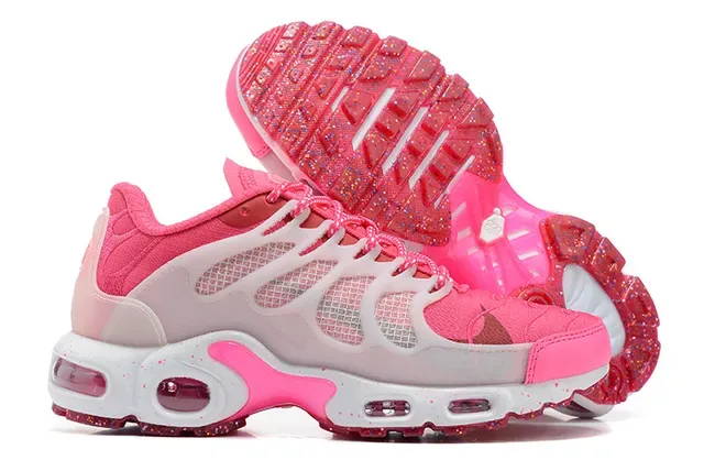 Nike Air Max Plus Pink and White Lifestyle Sneakers 5