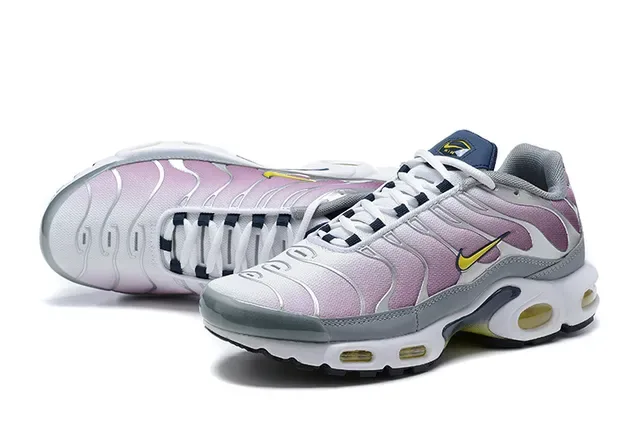 Nike Air Max Plus Rose Argent Jaune Lifestyle Sneakers 4