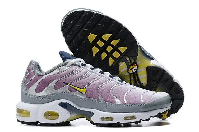 Nike Air Max Plus Rose Argent Jaune Lifestyle Sneakers 5