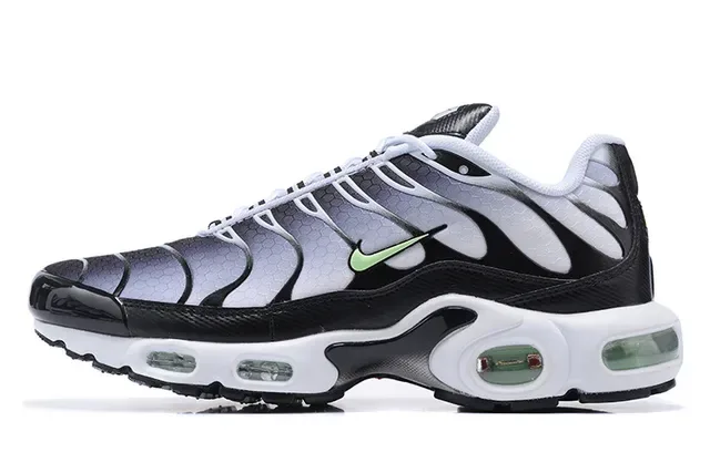Nike Air Max Plus TN Black Silver Green Lifestyle Sneakers 22