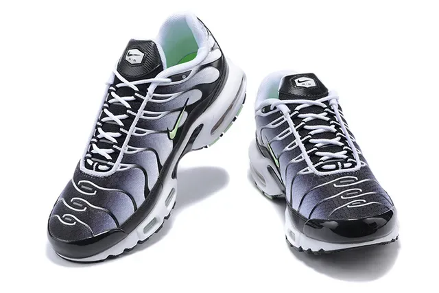 Nike Air Max Plus TN Black Silver Green Lifestyle Sneakers 23