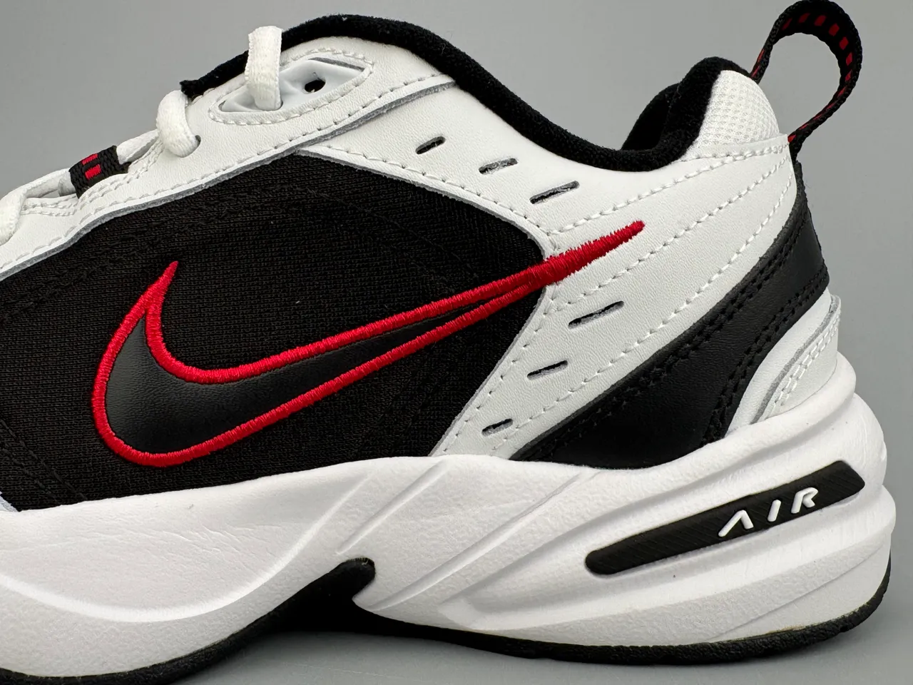 Nike Air Monarch IV White Black Red Lifestyle Sneakers 7
