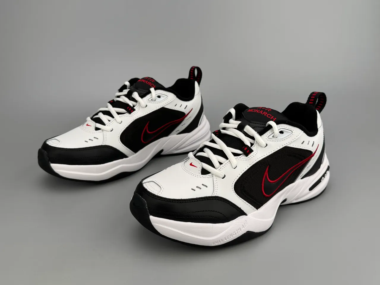 Nike Air Monarch IV White Black Red Lifestyle Sneakers 8