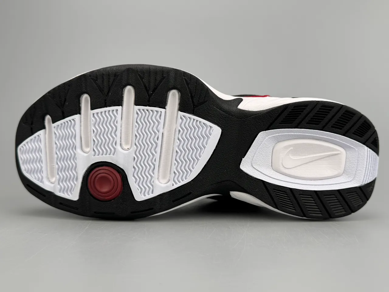 Nike Air Monarch IV White Black Red Lifestyle Sneakers 9