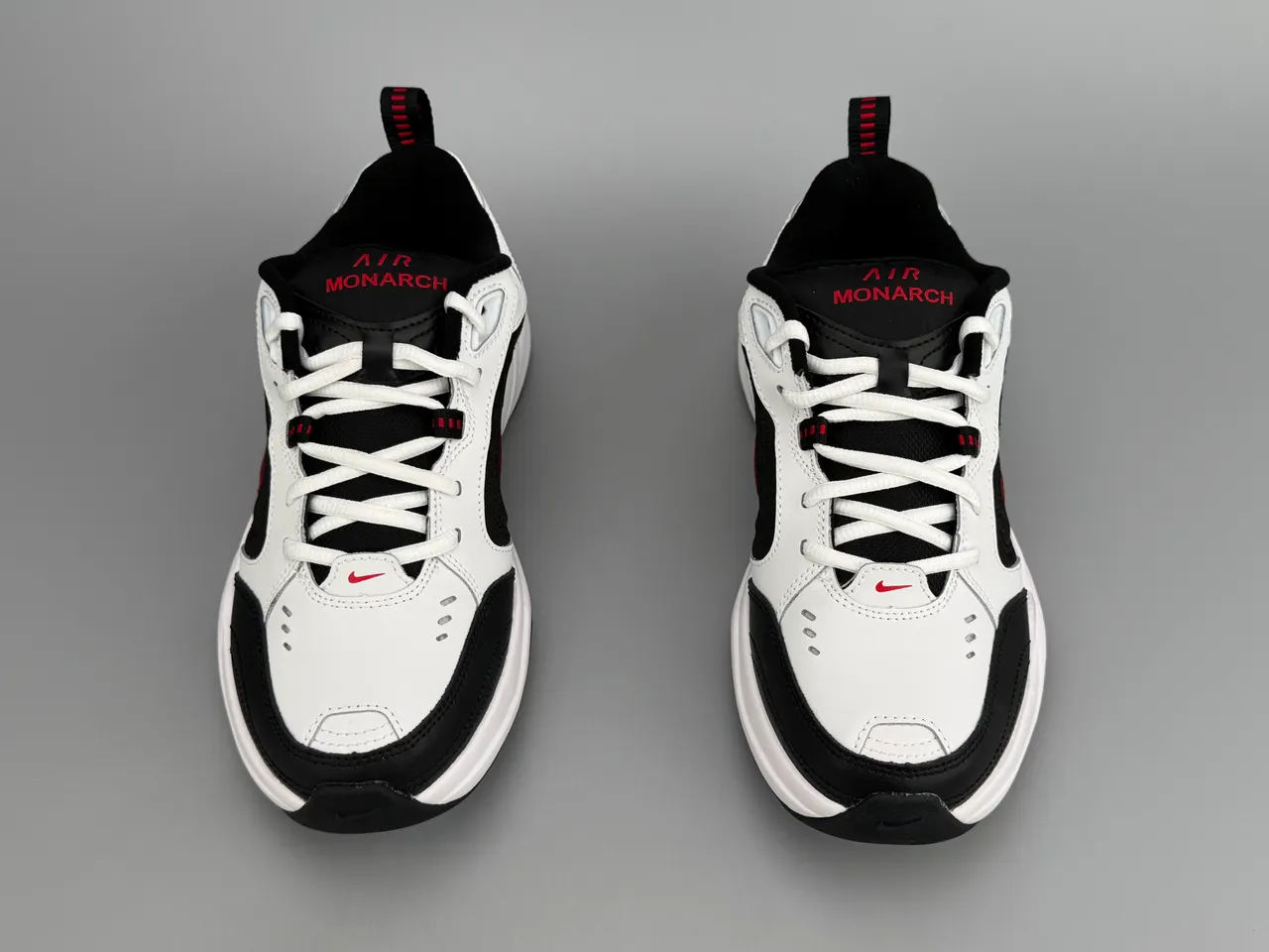 Nike Air Monarch IV White Black Red Lifestyle Sneakers 10