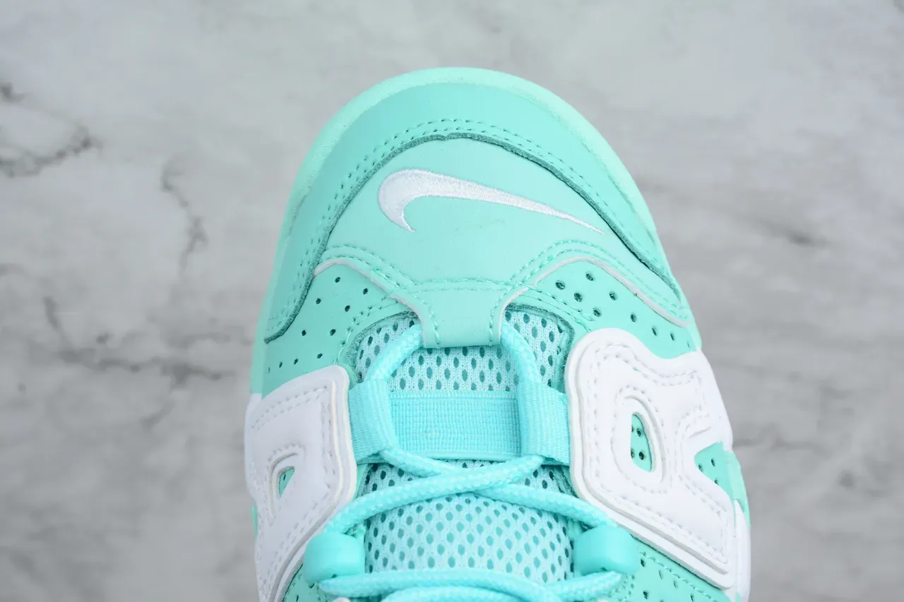 Nike Air More Uptempo Vert Menthe Blanc Sneakers Lifestyle 4