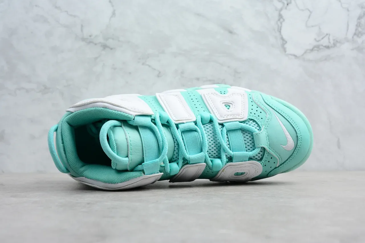 Nike Air More Uptempo Vert Menthe Blanc Sneakers Lifestyle 7