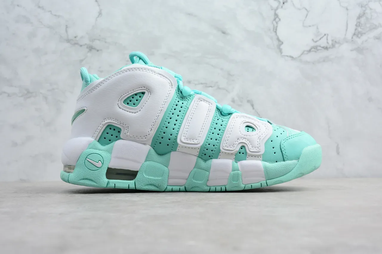 Nike Air More Uptempo Vert Menthe Blanc Sneakers Lifestyle 8