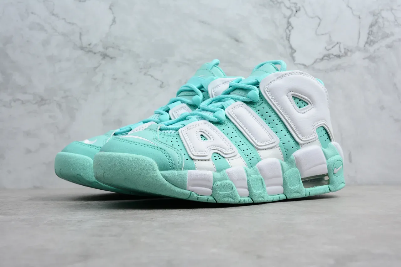 Nike Air More Uptempo Vert Menthe Blanc Sneakers Lifestyle 9