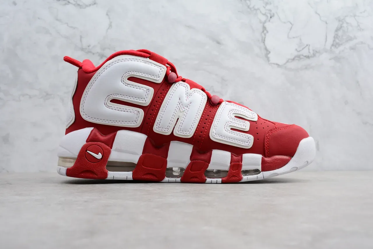 Nike Air More Uptempo 红白篮球鞋 8