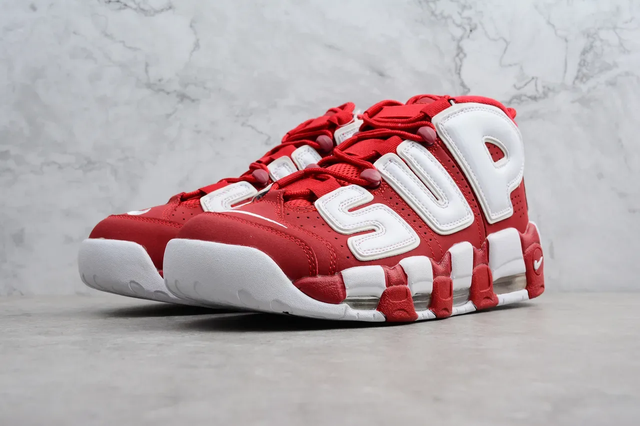 Nike Air More Uptempo 红白篮球鞋 9