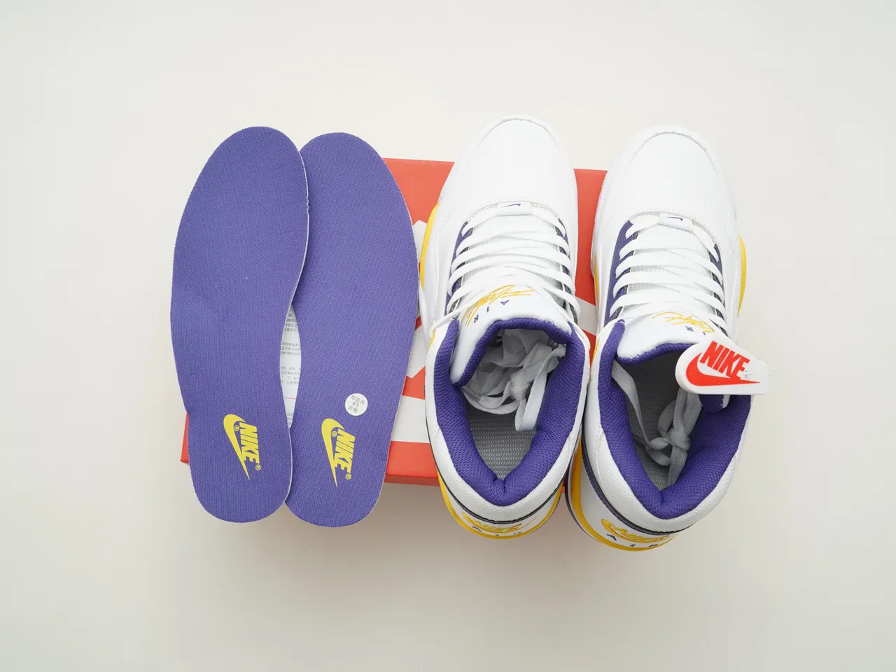Nike Air Tech Challenge II White Purple Yellow Basketball Shoes 2