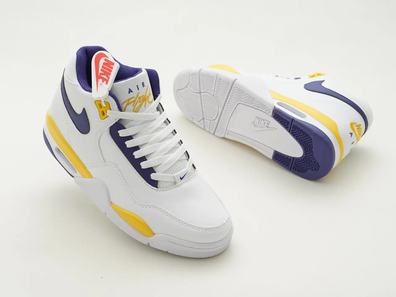 Nike Air Tech Challenge II White Purple Yellow Basketball Shoes 5