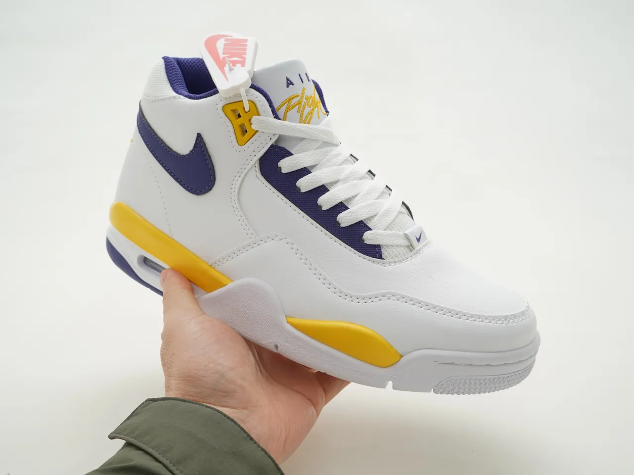 Nike Air Tech Challenge II White Purple Yellow Basketball Shoes 6