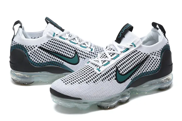 Nike Air VaporMax Flyknit White Teal Black Lifestyle Sneakers 4