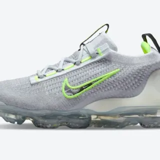 Nike Air VaporMax Gray Green Knit Upper Visible Cushioning Lifestyle Sneakers