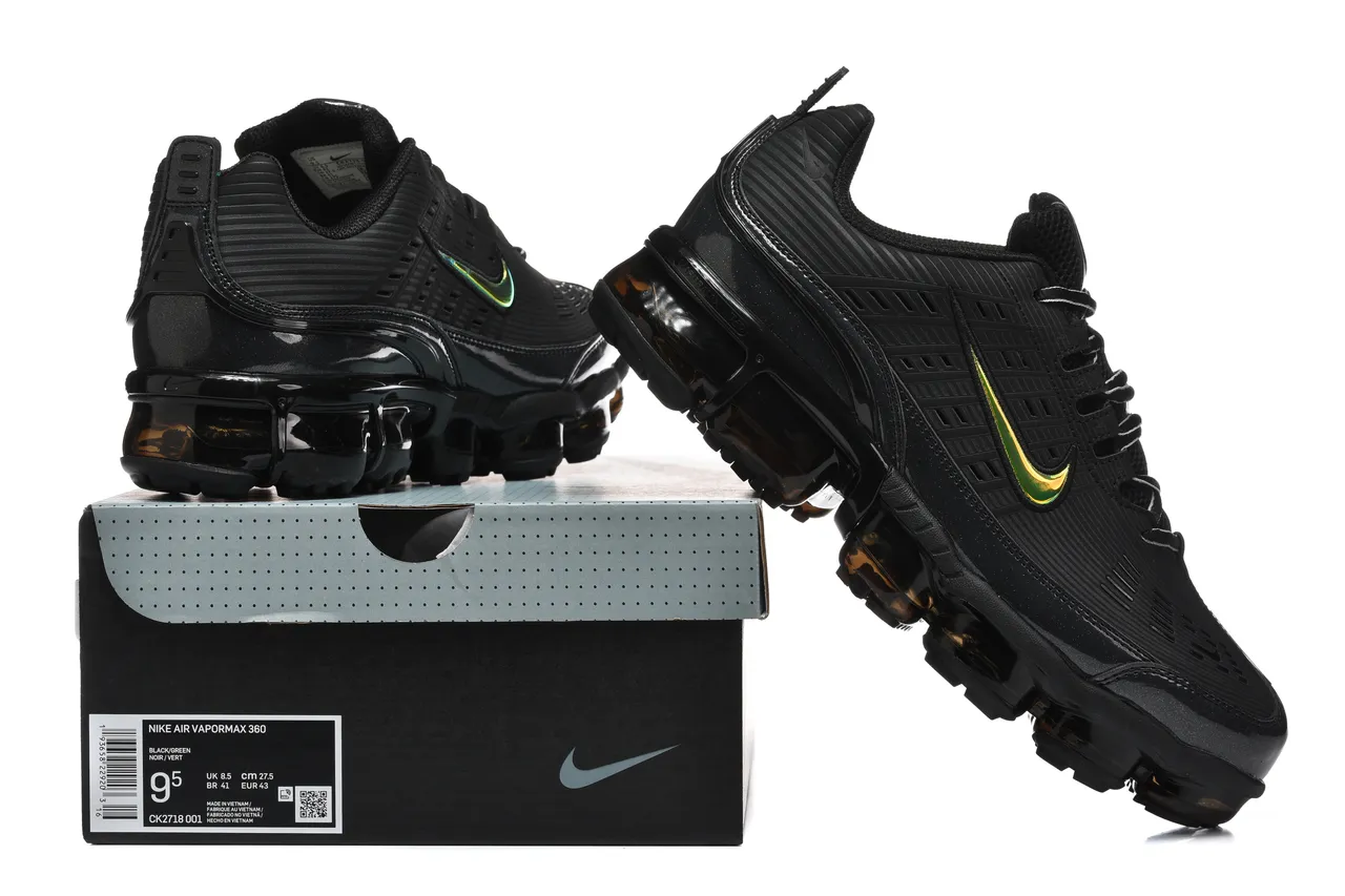 Nike Air VaporMax Plus Black Iridescent Swoosh Lifestyle Sneakers 8